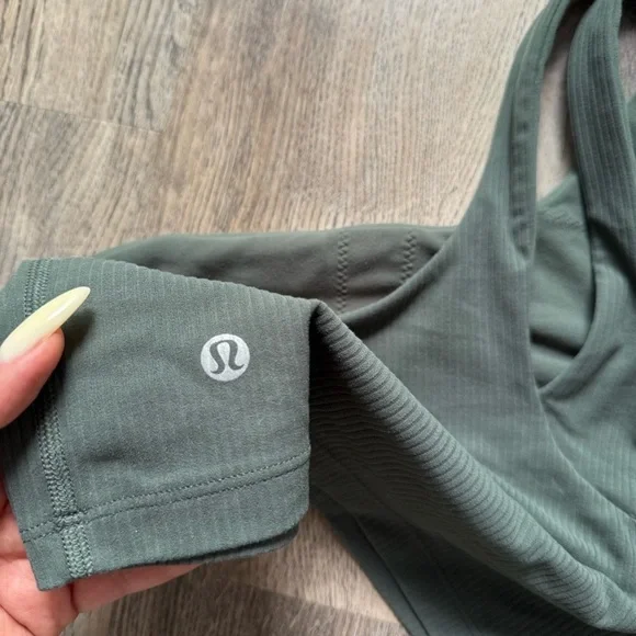 Lululemon Ribbed Nulu Asymmetrical Yoga Tank Top
Dark Forest size 2 - Picture 4 of 5